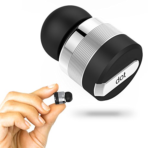 DOT: Mono Wireless Bluetooth Earbud - Bluetooth 4.1 w/ Mic & Noise Reduction Technology. Comes w/ 2-in-1 Power Bank Charging Case. WORLD’S SMALLEST as Seen on Indiegogo! Hands-Free Earphone Headset