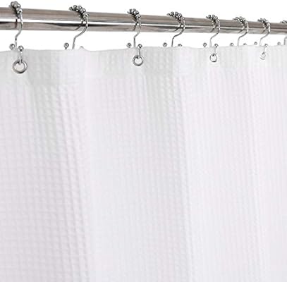 Barossa Design Fabric Shower Curtain Cotton Blend Honeycomb