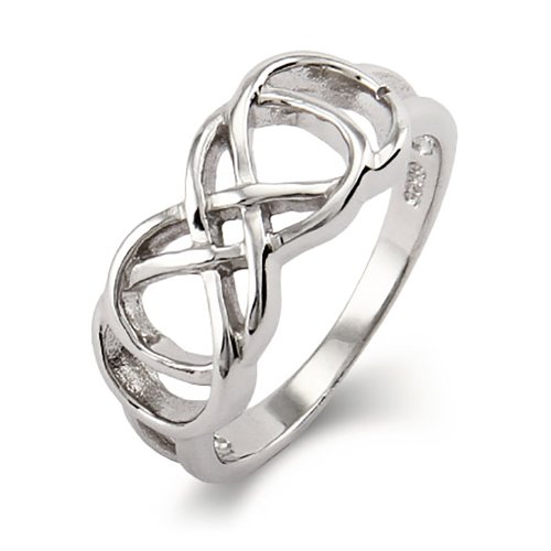 Sterling Silver Double Infinity Ring