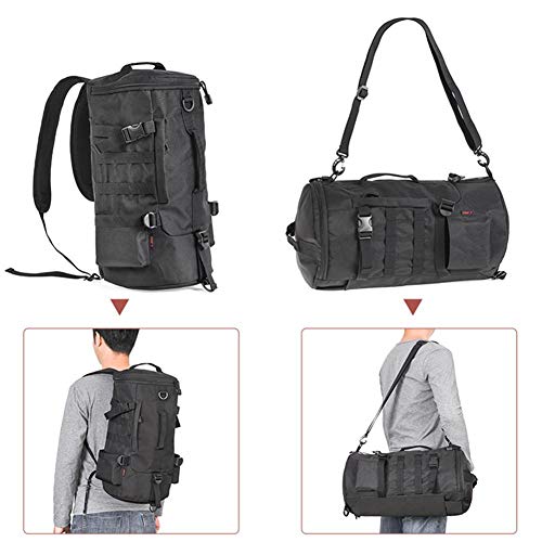 Chirsemey Pêche Sac à Dos, Grand Sac De Rangement Étanche Tackle, Canne à Pêche De Stockage Cylindrique Sac à…