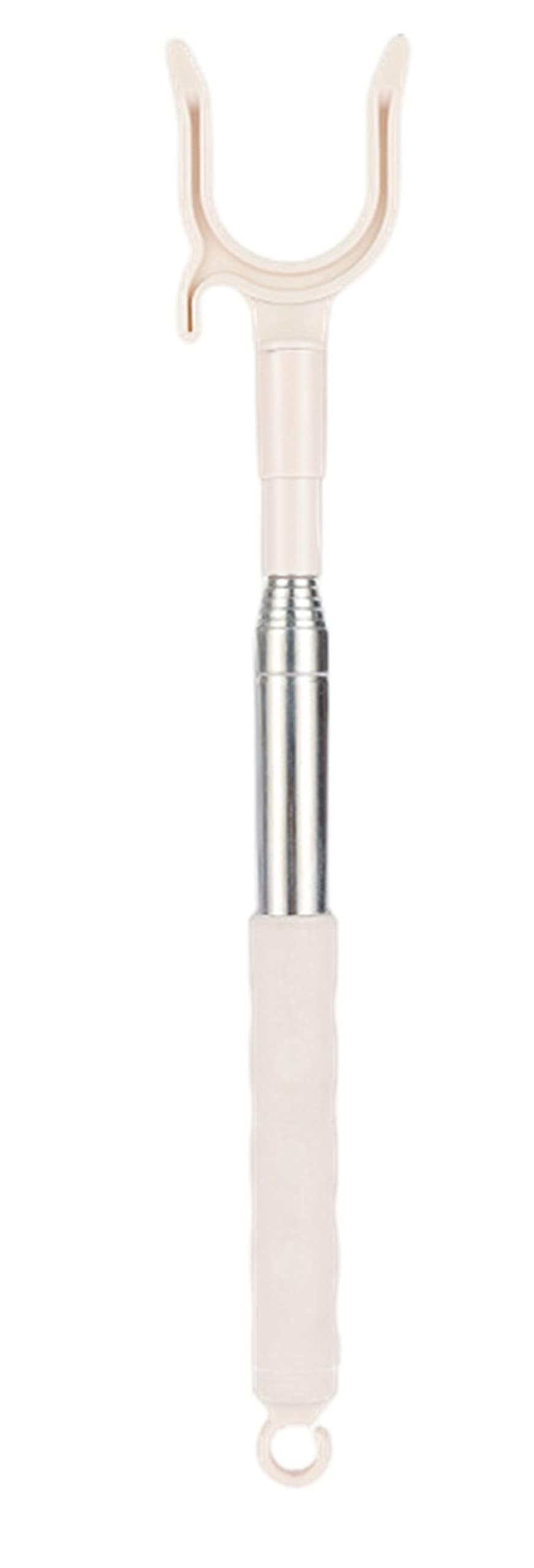 竿上げ棒 竿上げ 竿あげ 物干し竿 ものほし竿 調節可能なクローゼットエクステンダポール 伸縮式 コートハンガースーツハンガー 洗濯 竿上げ 延長クローゼットフックポール 上の棚/天井/室内/室外 (ホワイト)商品画像