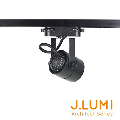 J.LUMI TRK9610 GU10 Line Voltage Track Light Head, 120V AC, Track Light Fixtures, Black Finish, Compatible track rail RAL1002, BULB NOT INCLUDED