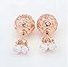 Vintage Rose Gold Plating Earring AAA Zirconic Stud Earrings