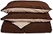Chezmoi Collection 3-Piece Super Soft Goose Down Alternative Reversible Comforter Set, King, Brown Tan