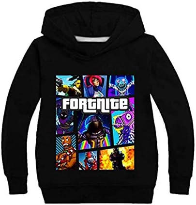 OPENDIY Fortnite Children's Long Sleeve Pullover Hoodie Kids Boys Girls Hooded Sweatshirt 2-8Y
