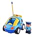 FunsLane Cartoon RC Police Car Remote Control Car with Music and Light Radio Control Toys for Kids Toddlers Baby and Children