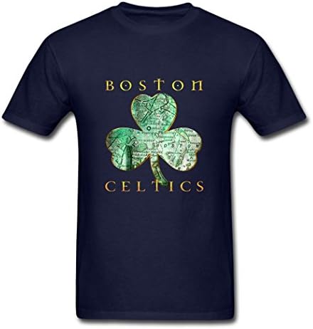 SiMaxq Fantastic Navy Boston Sport Team Champion Celtics Short Sleeve T-shirts For Men X-Large