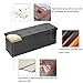 AMOOLY XL Faux Leather Folding Storage Ottoman Bench, 43 inch Storage Chest Footrest Padded Seat Black