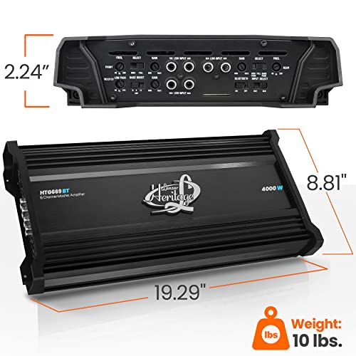 Lanzar 6Channel Car Audio Amplifier Wireless Bluetooth Audio