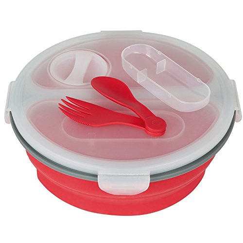 Marmita Retrátil Redonda com Talher 8554 - Mor