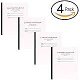 Emraw Manila Cover Composition Book Wide Ruled Paper 100 Sheet Office Dairy Drawing Note Books Journals Meeting Notebook Hard Covers Pack Of 4 Writing Book For school