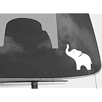 White Elephant Car Decal - Macbook Decal - Removable Vinyl Sticker Skin for Apple Macbook Pro Air Mac Laptop