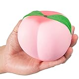 Xinzistar Kawaii Jumbo Slow Rising Squishies Cream Scented Squeeze Kid Toy Phone Charm Gift for Stress Relief (Peach)