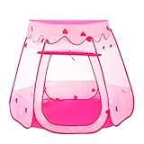 Ylovetoys Princess Tent Castle Play Tent Large Pink Playhouse - Indoor and Outdoor Use Ball Pit for Kids (Pink)