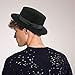 Deevoov Boater Hat Women Wool Felt Flat Top Hat Party Church Bowknot Derby Trilby Hats