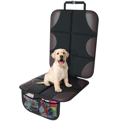 Photo 1 of Car Seat Protector, Protect Child Seats with Thickest Padding and Non-Slip Backing Mesh Pockets for Baby and Pet, SUV, Sedan, Truck, Leather Car Seat, 1PCS