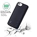 Cofuture iPhone 7 Battery Case, 5500mAh Power Bank Portable 200% Extra Battery Charger Charging Case Support Lightning Headphone with Pop-up Holder Lightning Port Input, iPhone 7 8 Black