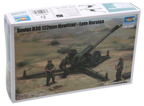Trumpeter Late Version D30 Soviet Howitzer Vehicle Building Kit, 122mm, Scale 1/35