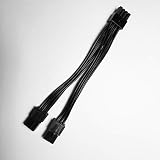GutsParker Dual 6-Pin Female to 8-Pin Male Cable Adapter Black