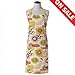 KINGO HOME Adjustable 100% Cotton Garden Cooking Women Kitchen Bib Aprons, with Pockets, Cotton Canvans, Machine Washable