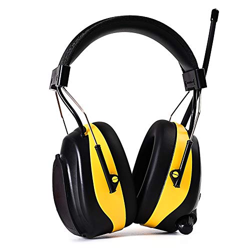 DIPFSUC Rechargeable Bluetooth AM/FM Radio Headphones,Wireless Hearing Protection Safety Work