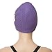 Beemo Latex Swimming Cap for Women, Swim Cap for Long Hair or Short Hair, Bath & Swim Caps to Shield Hair from Damage, Use as Large Shower Cap, Lavender Swimming Cap with White Flowers