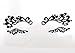 Black Fabric Eye shadow Tattoo Sticker Reusable Eye Liner Stickers Party Lace Stickers on Face