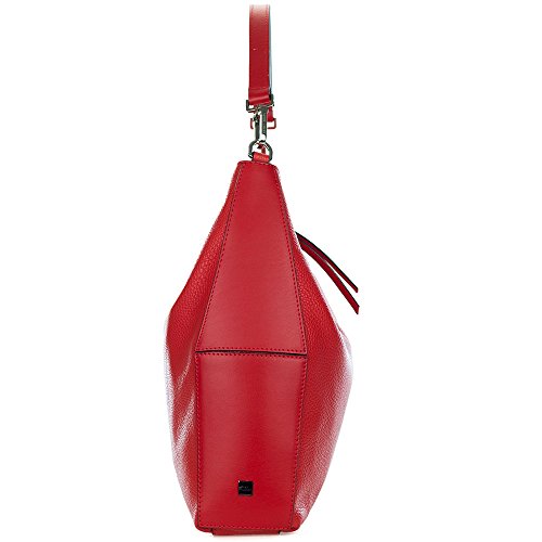 Gianni Chiarini Italian Made Red Pebbled Leather Large Hobo Bag