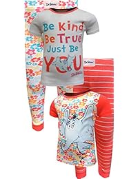 Dr. Seuss - Conjunto de pantalones de pijama para niña con texto "Be You"