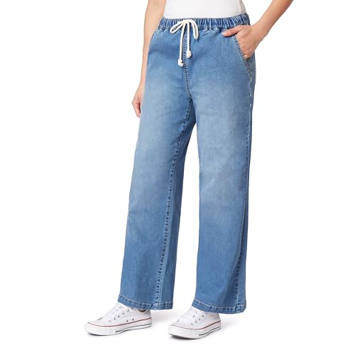 Angels Forever Young Women's Getaway Straight Jeans, Pacific, Small
