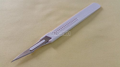 Set Of 6 Assorted Sterile Disposable Scalpels #10#11#15, Plastic Handle, Individually Foil Wrapped (DH BRAND)