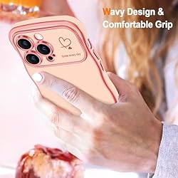 Hython for iPhone 14 Pro Max Case Cute Curly Wave