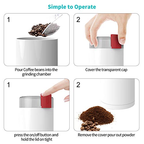 Coffee Grinder, Kaven Electric Coffee Mill with Large Grinding Capacity