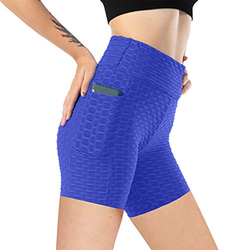 Women's Booty Shorts Sexy Scrunch Butt Lifting Leggings Workout High Waisted Textured Bottom