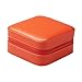 Vlando Small Travel Jewelry Box Organizer Display Storage Case for Rings Earrings Necklace, Orange