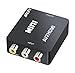 Jmday Abuy Mini Composite AV 3 RCA CVBS to HDMI Video Audio Converter Adapter 720p 1080p Upscaler with USB Charge Cable for Gamecube WII PS2 N64 SNES Xbox VCR VHS DVD primary