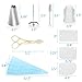 Cake Decorating Supplies,36 Pieces Cake Decorating Supplies Kit with 24 Icing Tips,2 Silicone Pastry Bags,2 Flower Nails,2 Reusable Plastic Couplers,2 Cake Brush,3 Cake Scrapers,1 Flower Lifter