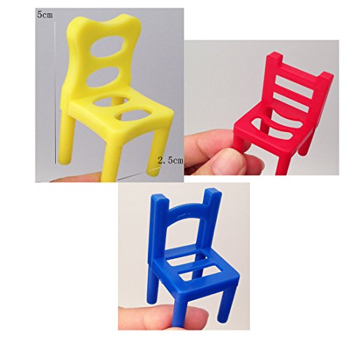 image for Fashionclubs 18pcs/set Plastic Balance Chair Stacking Ladder Game Inte