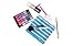 Lunchskins Reusable Zippered Sandwich Bag, Aqua Stripe
