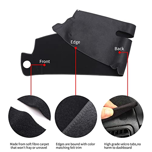 Custom Fit Dashboard Cover Mat For 1997-2000 Chevy/GMC C/K Series Trucks, Tahoe, Yukon, Suburban (Black)