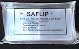 50 Double Pocket 2.5x2.5 SAFLIP Safety Coin Flips