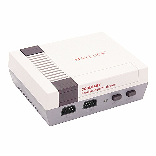 MAYLUCK Mini Video Game Consoles Classic Game System Family Computer Double Controller With Built in 600 Games PAL & NTSC