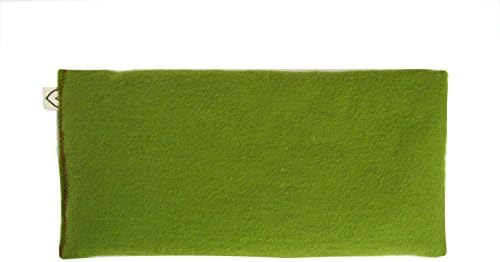 PeacegoodsUnscented Eye Pillow - Made from Soft Cotton Flannel - Weighted filled with Flax Seed Microwavable - Yoga Massage Headache Sleep Made USA- kiwi green