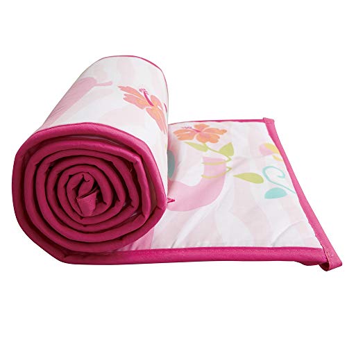 Wowelife Baby Crib Bumper Pads Elephant Crib Bumpers Padded Pink Breathable 100% Soft Microfiber Polyester for Baby Girls(Pink Elephant)