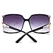 Women Oversized Square Sunglasses UV Protection Eye, Black, Size 60