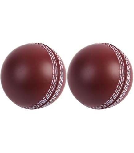 Balles De Cricket En Cuir Cousues Main - Rouge Et Blanc - 156 G - Match County Cricket