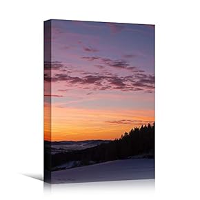 signwin Canvas Wall Art Gradient Sunset on Skyline...