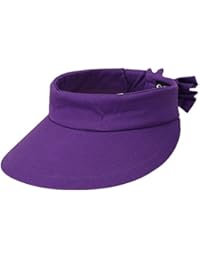 Simplicity SPF 50+ UV Protection Wide Brim Beach Sun Visor Hat for Women,Purple