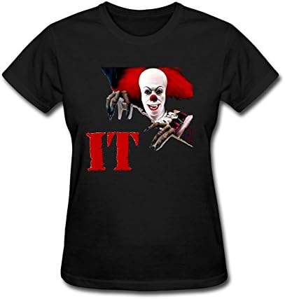 IIOPLO Women's Stephen Kings It T-shirt Black XL