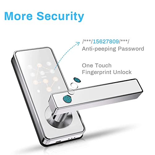 Tiffane Smart Lever Door Lock with Keypad Fingerprint Door Lock Keyless
